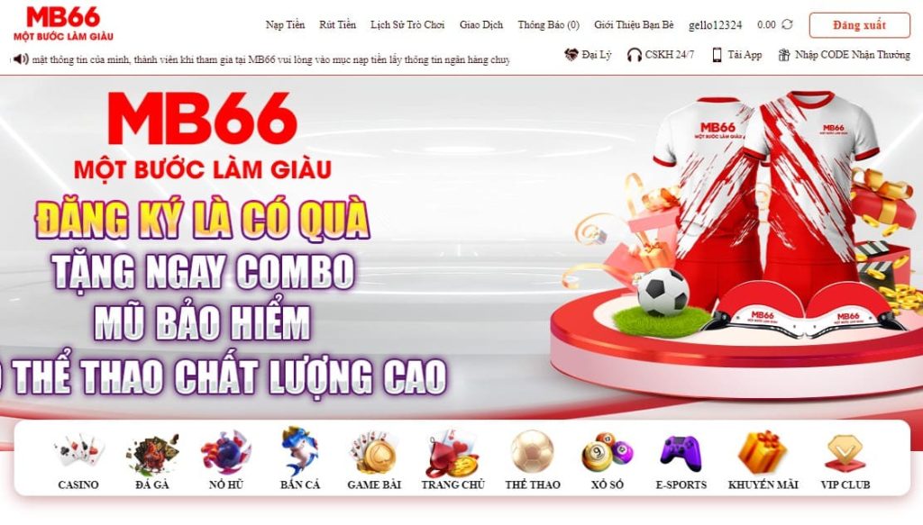 Sau khi hoàn tất đăng nhập MB66 màn hình sẽ hiển thị như trên